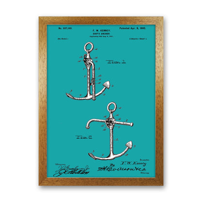 Anchor Patent Blue Art Print by Jason Stanley Oak Grain