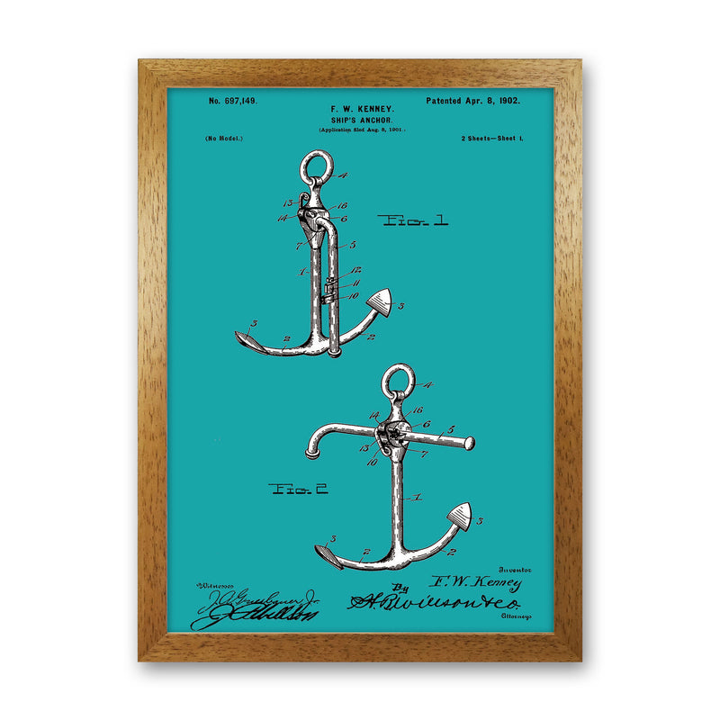 Anchor Patent Blue Art Print by Jason Stanley Oak Grain