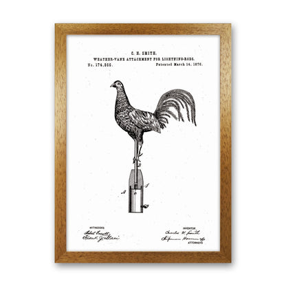 Weather Vane Patent Art Print by Jason Stanley Oak Grain