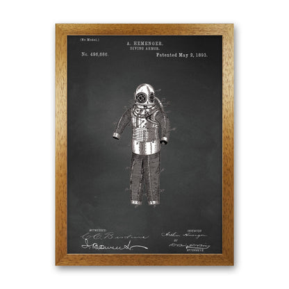 Diving Armor Patent Art Print by Jason Stanley Oak Grain