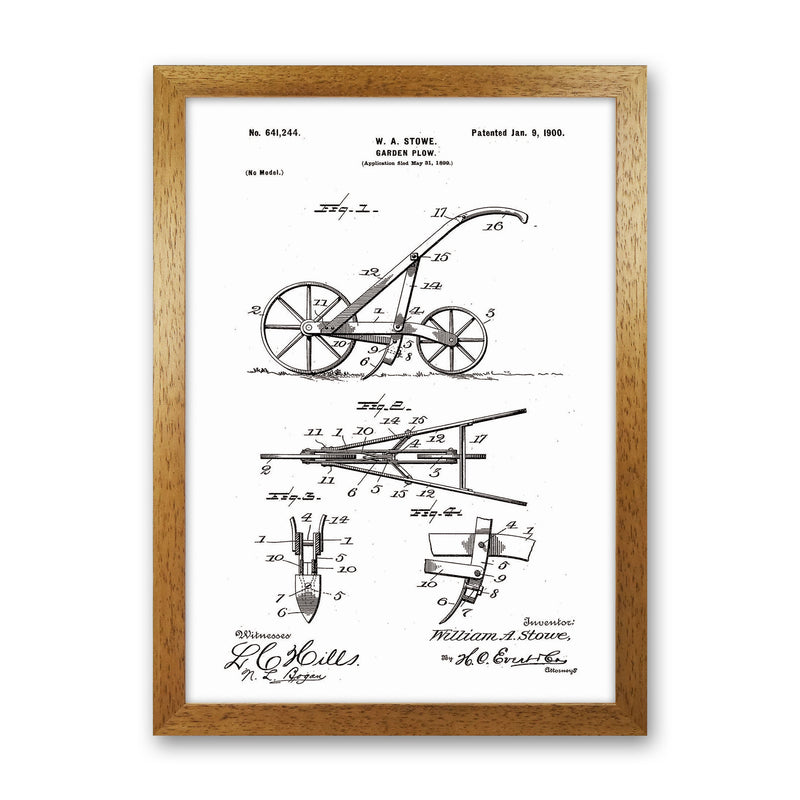 Garden Plow Patent Art Print by Jason Stanley Oak Grain