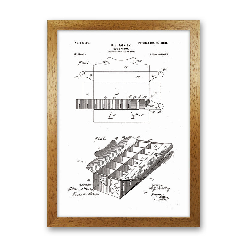 Egg Carton Patent Art Print by Jason Stanley Oak Grain