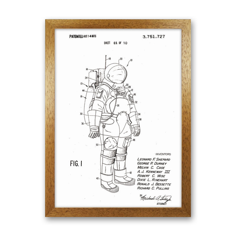 Spacesuit Patent Art Print by Jason Stanley Oak Grain
