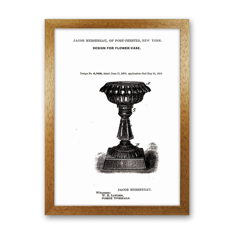 Flower Vase Patent Art Print by Jason Stanley Oak Grain