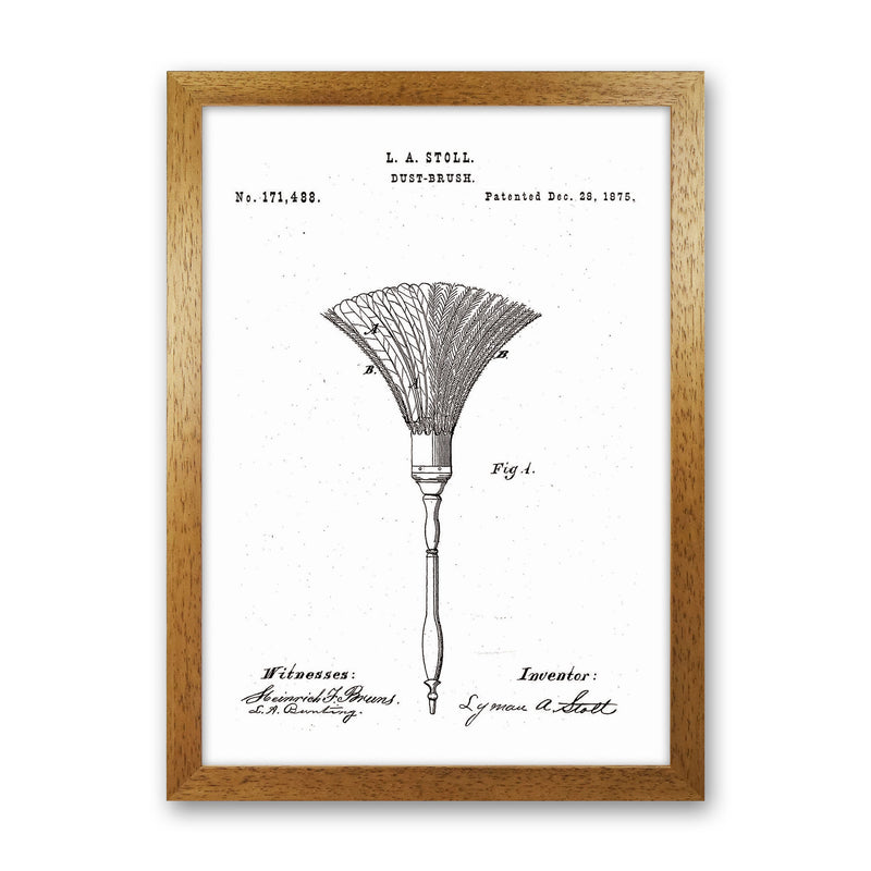 Dust Brush Patent Art Print by Jason Stanley Oak Grain