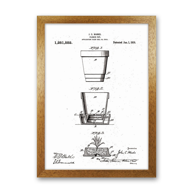 Flower Pot Patent Art Print by Jason Stanley Oak Grain