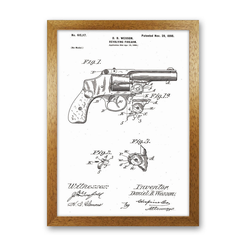 Revolver Patent Art Print by Jason Stanley Oak Grain