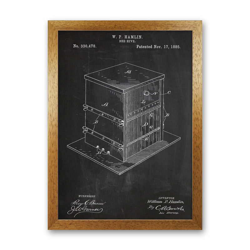 Bee Hive Patent Art Print by Jason Stanley Oak Grain