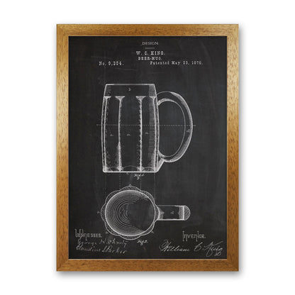 Beer Mug Patent Art Print by Jason Stanley Oak Grain