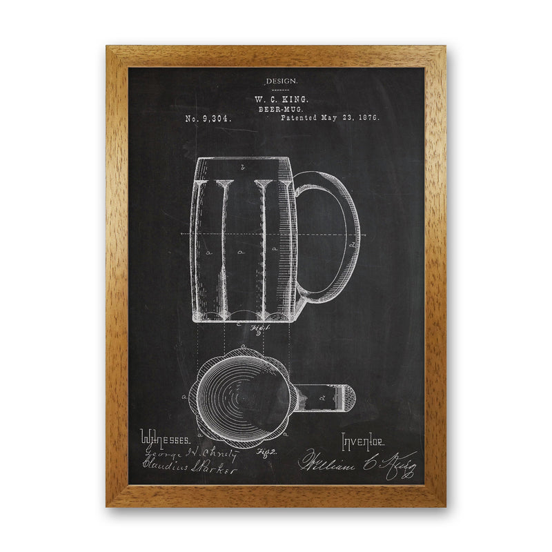 Beer Mug Patent Art Print by Jason Stanley Oak Grain