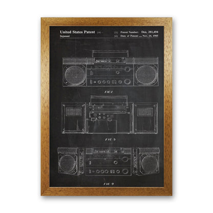 Boombox Patent Art Print by Jason Stanley Oak Grain