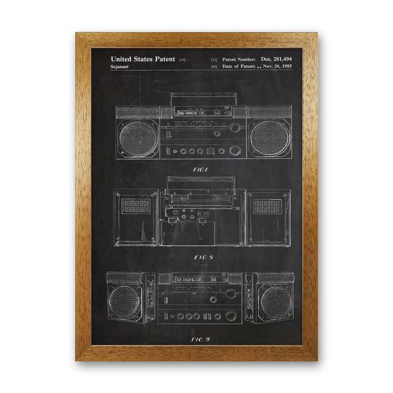 Boombox Patent Art Print by Jason Stanley Oak Grain