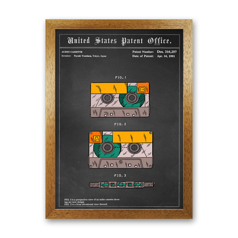Casette Tape Art Print by Jason Stanley Oak Grain
