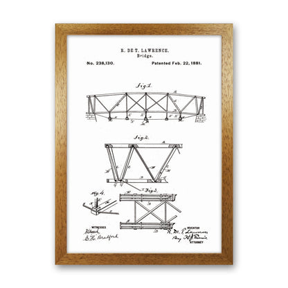 Bridge Patent Art Print by Jason Stanley Oak Grain