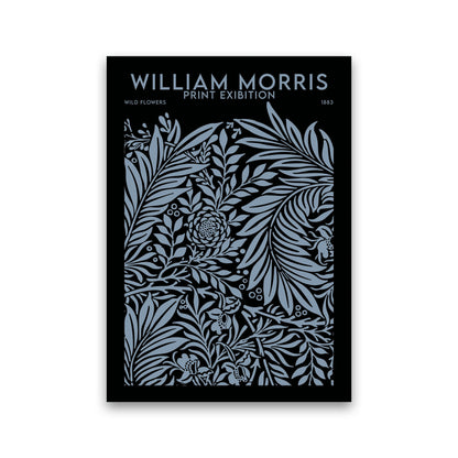 William Morris Print Exibition Black Art Print by Jason Stanley Print Only