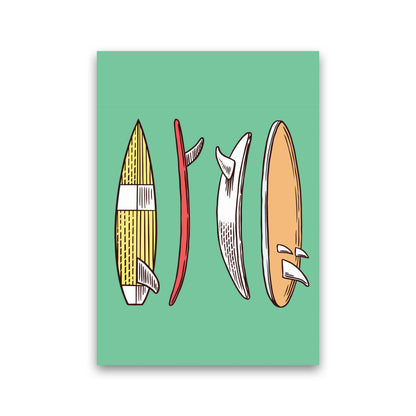 Vintage Surfboard Collection Art Print by Jason Stanley Print Only