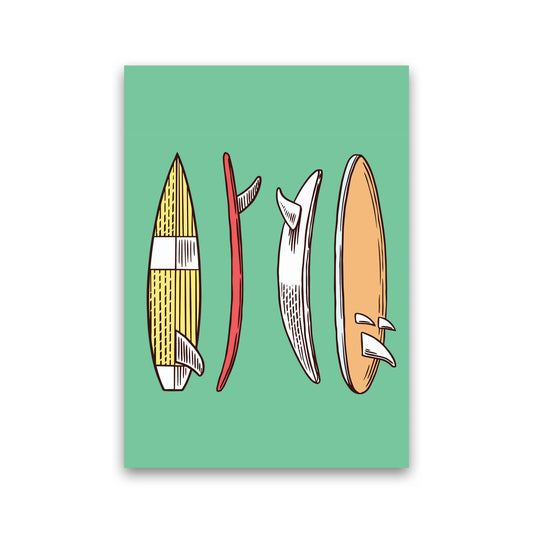 Vintage Surfboard Collection Art Print by Jason Stanley Print Only