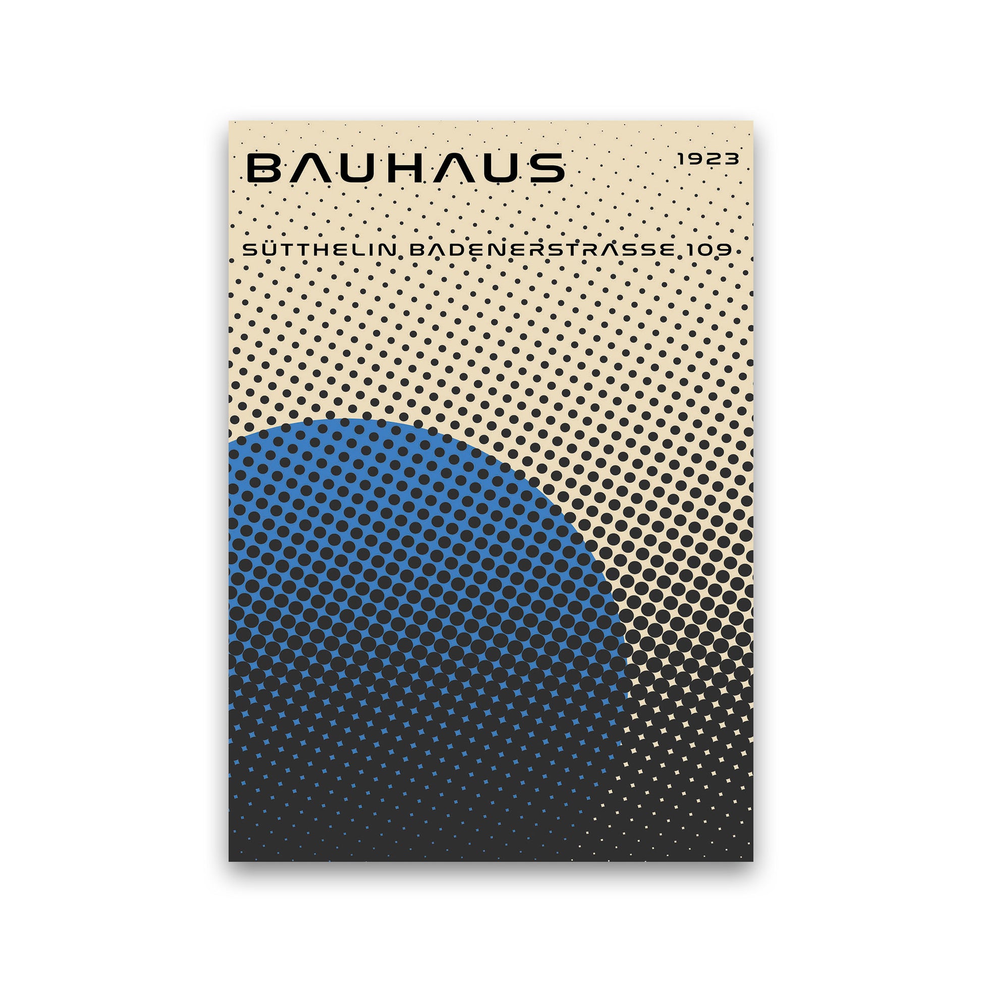 Bauhaus Geometric Blue Vibe Art Print by Jason Stanley Print Only