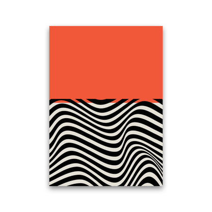 Minimal Abstract Red Wave Art Print by Jason Stanley Print Only