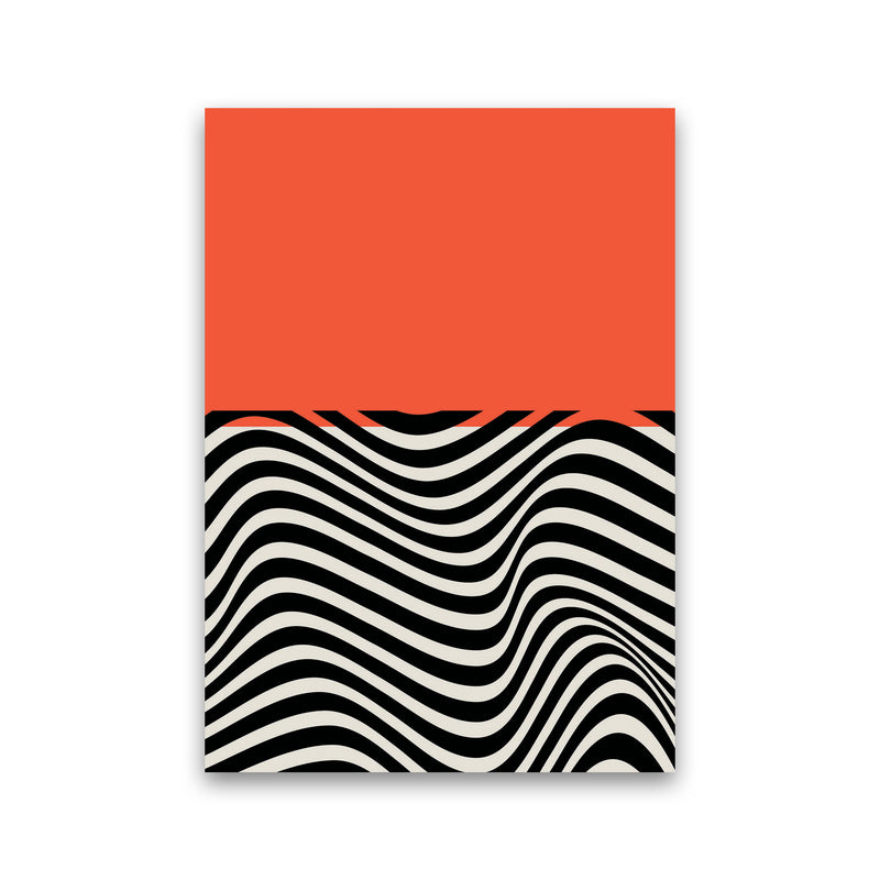 Minimal Abstract Red Wave Art Print by Jason Stanley Print Only