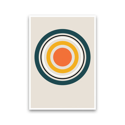 Retro Geometric Circle 3 Art Print by Jason Stanley Print Only