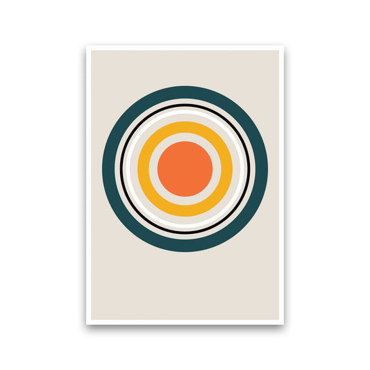 Retro Geometric Circle 3 Art Print by Jason Stanley Print Only