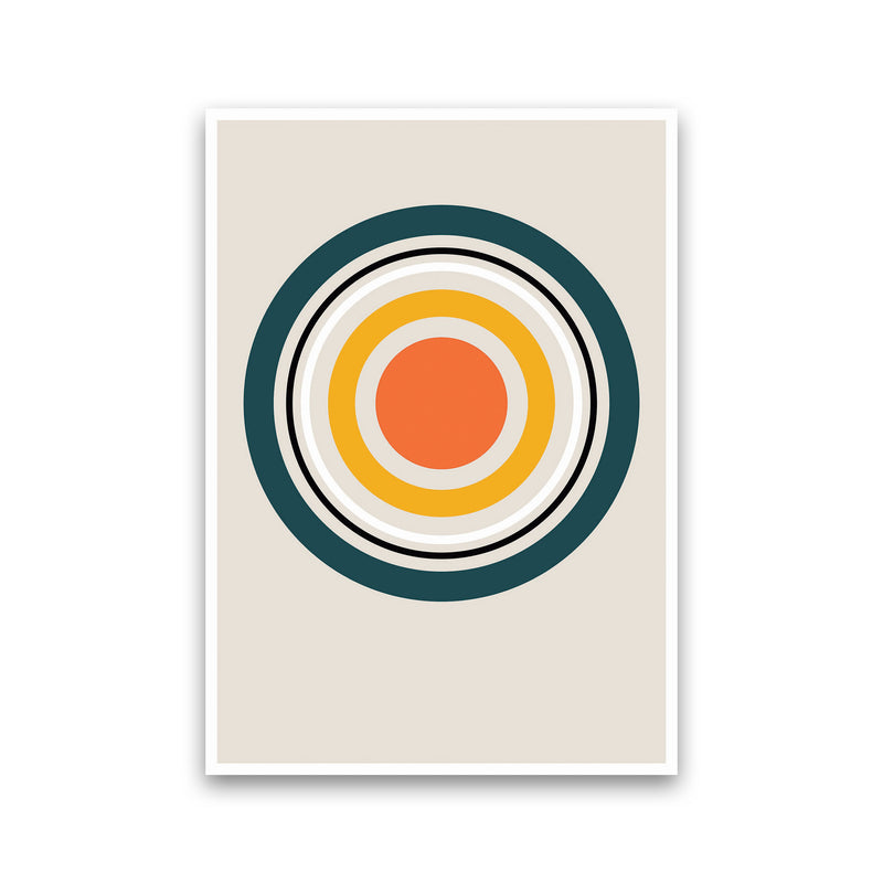 Retro Geometric Circle 3 Art Print by Jason Stanley Print Only