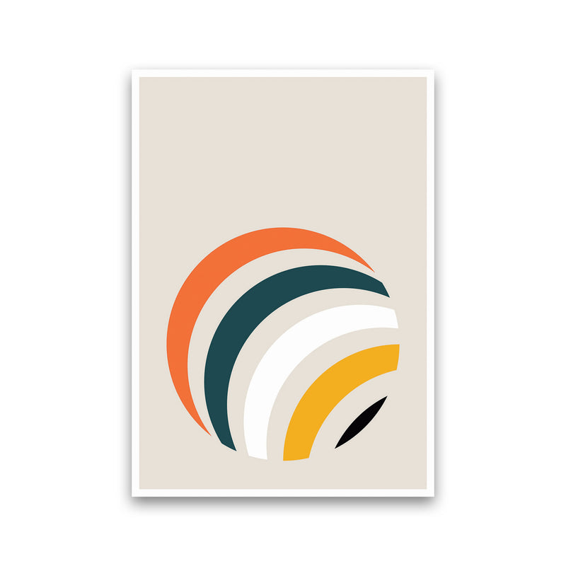 Retro Geometric Circle 1 Art Print by Jason Stanley Print Only