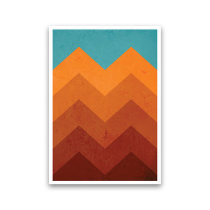 Abstract Orange Mountain Art Print by Jason Stanley Print Only
