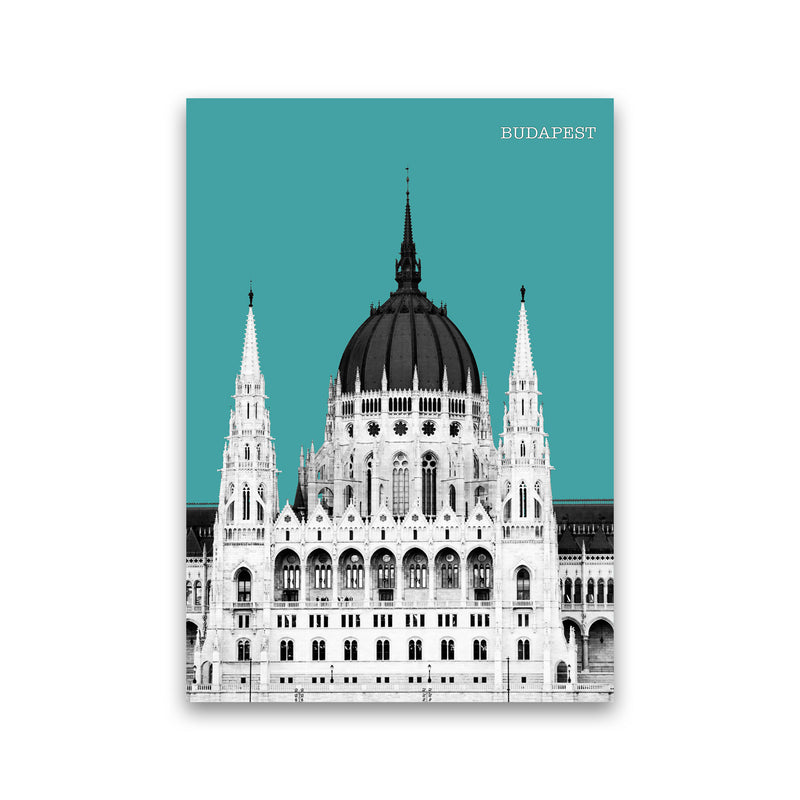 Halftone Budapest Green Art Print by Jason Stanley Print Only