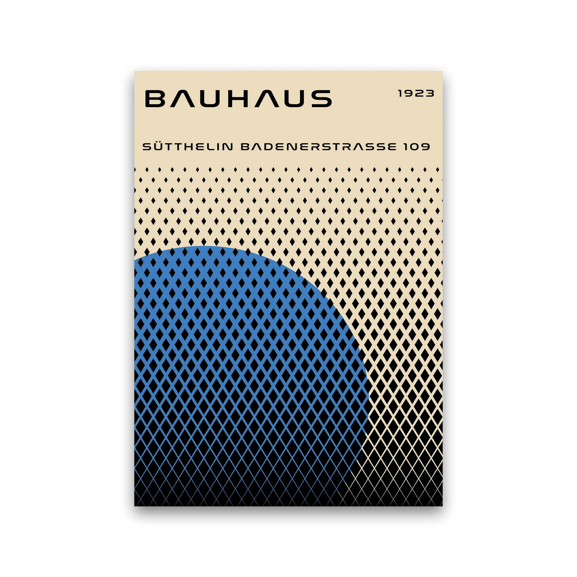 Bauhaus Geometric Blue Art Print by Jason Stanley Print Only
