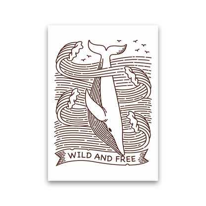 Wild And Free Whale Art Print by Jason Stanley Print Only