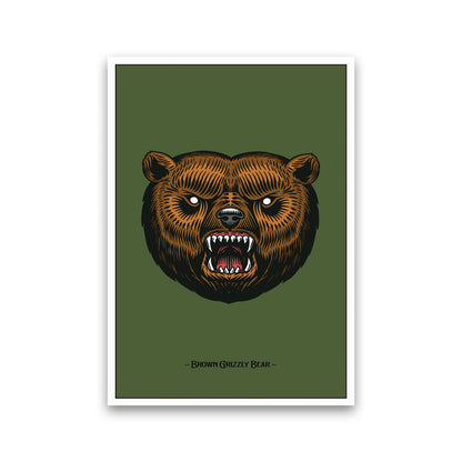 Brown Grizzly Bear Art Print by Jason Stanley Print Only