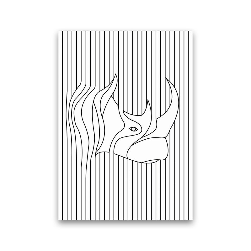 Line Drawing Rhino Art Print by Jason Stanley Print Only
