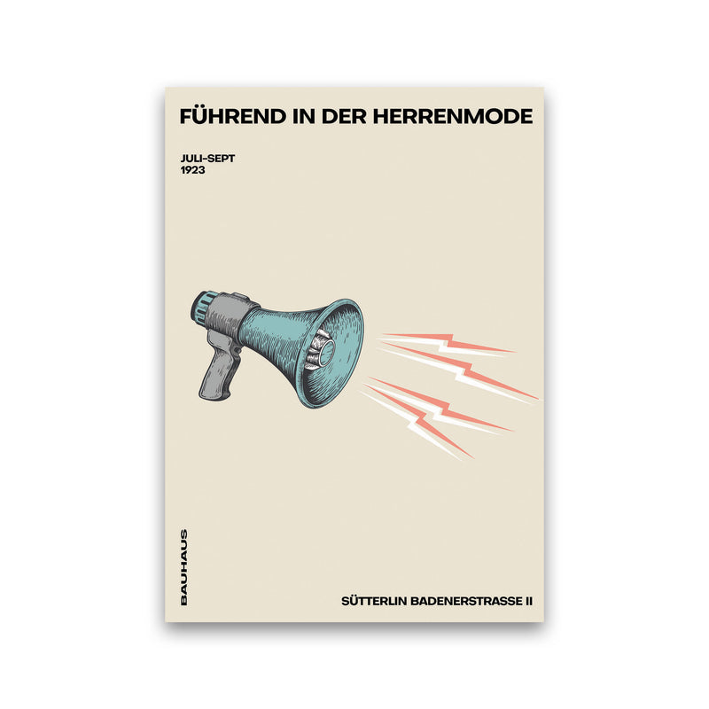 Bauhaus Megaphone Art Print by Jason Stanley Print Only