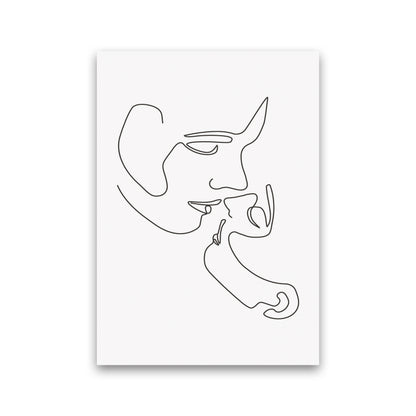 One Line Kiss Art Print by Jason Stanley Print Only