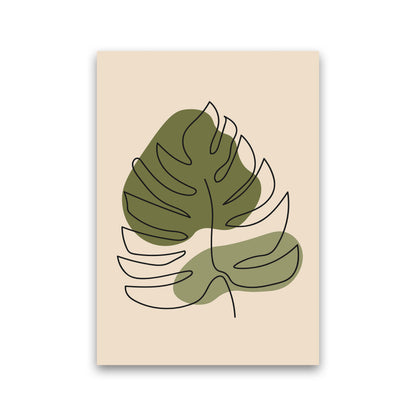 Abstract One Line Leaf Drawing II Art Print by Jason Stanley Print Only