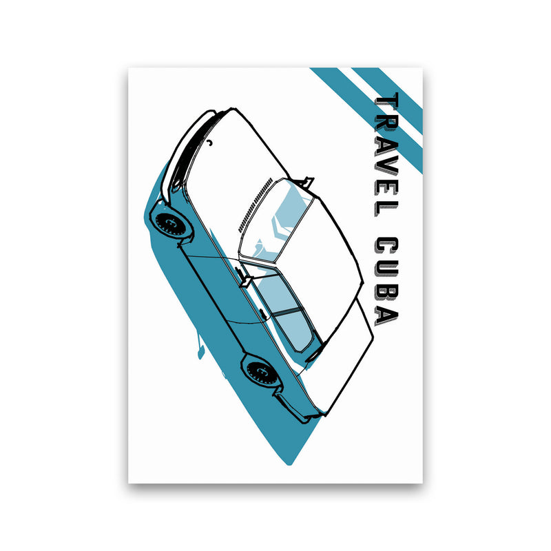 Travel Cuba Blue Art Print by Jason Stanley Print Only