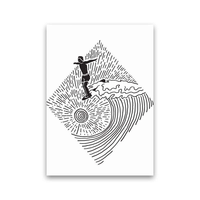 Surfer Line Drawing Art Print by Jason Stanley Print Only