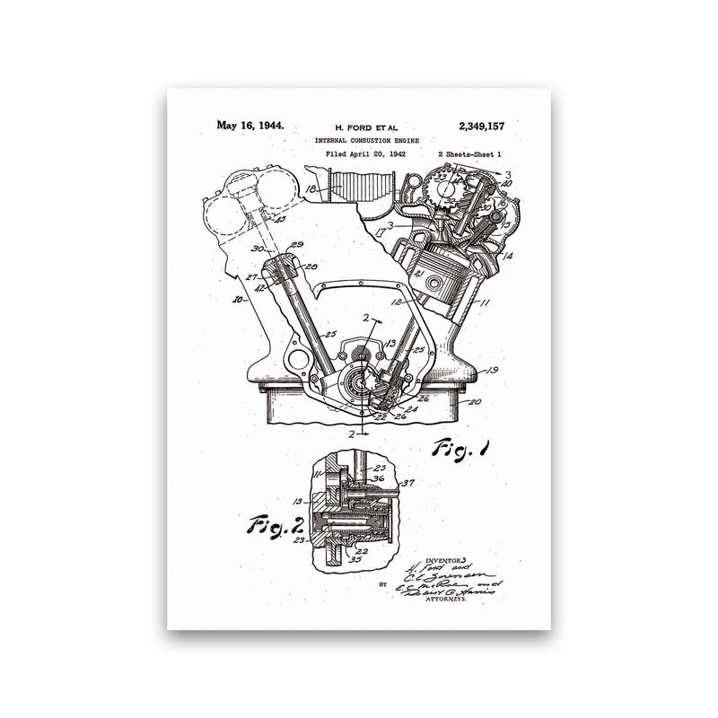 Ford Internal Combustion Engine Patent Art Print by Jason Stanley Print Only