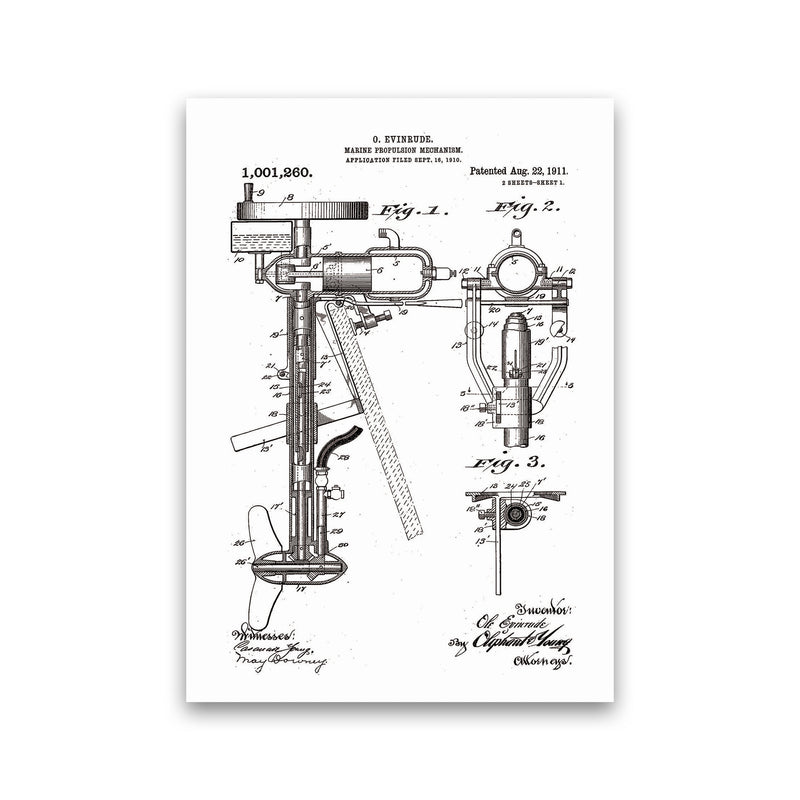 Outboard Boat Propeller Patent Art Print by Jason Stanley Print Only