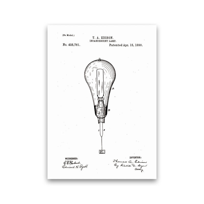 Incandescent Light Bulb Patent Art Print by Jason Stanley Print Only
