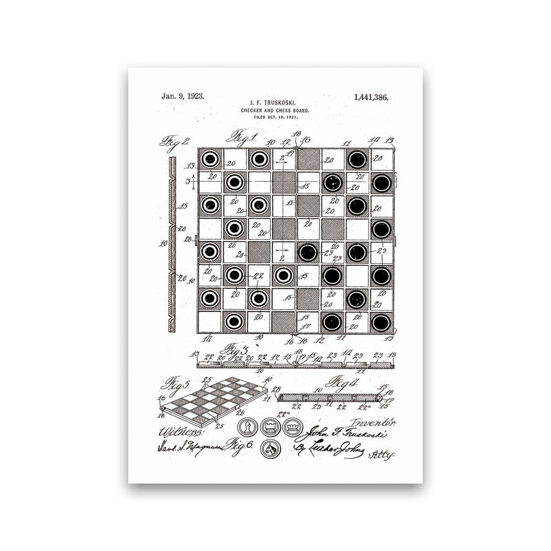 Chess And Checkers Board Patent Art Print by Jason Stanley Print Only