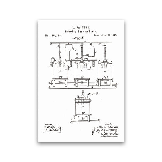 Brewing Beer Apparatus Patent Art Print by Jason Stanley Print Only