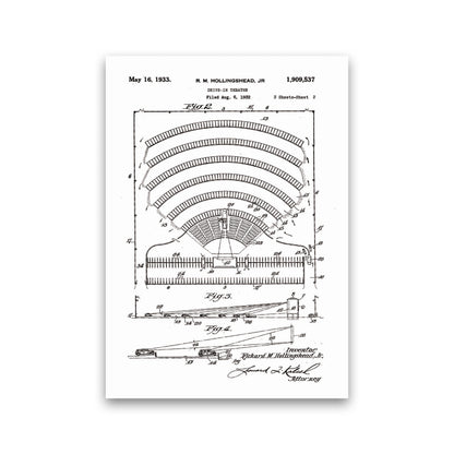 Drive In Theatre Patent Art Print by Jason Stanley Print Only