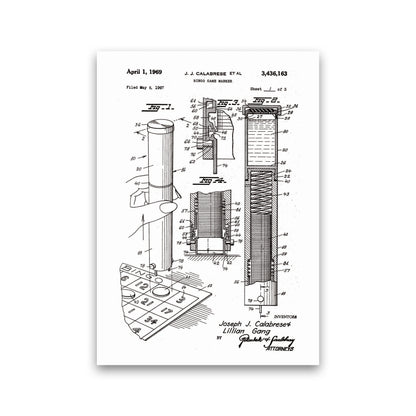 Bingo Game Marker Patent Art Print by Jason Stanley Print Only