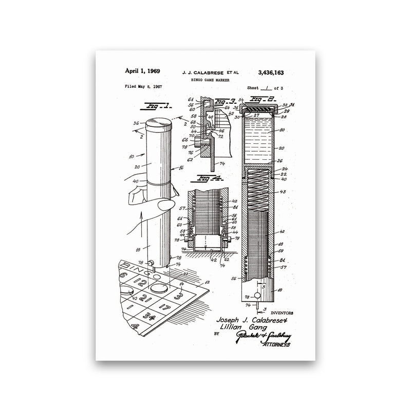 Bingo Game Marker Patent Art Print by Jason Stanley Print Only