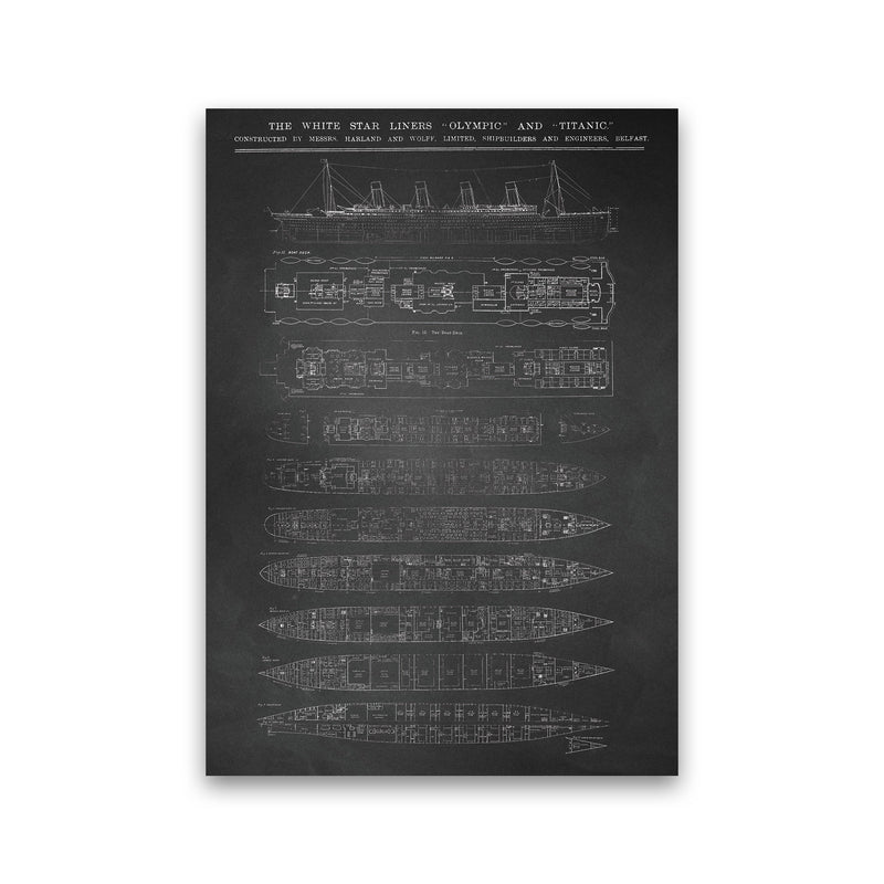 Titanic Patent- Chalkboard Art Print by Jason Stanley Print Only