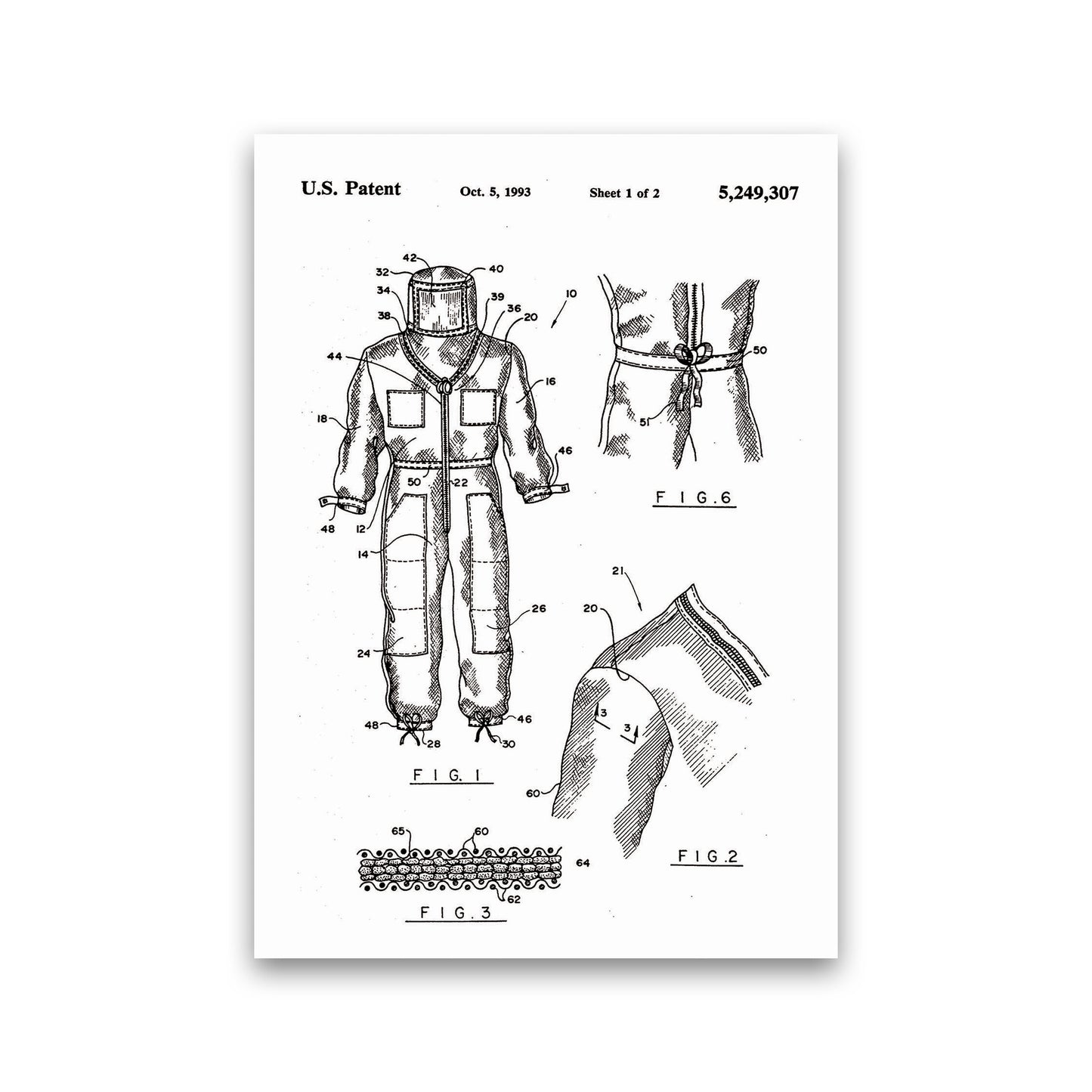 Bee Keeper Suit Patent Art Print by Jason Stanley Print Only