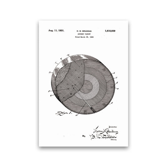 Archery Target Patent Art Print by Jason Stanley Print Only